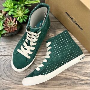 NIB SeaVees Army Issue High Celestial High Top Sneaker Bottle Green Suede 8 39